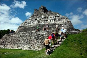 belize cave tubing and xunantunich mayan ruins