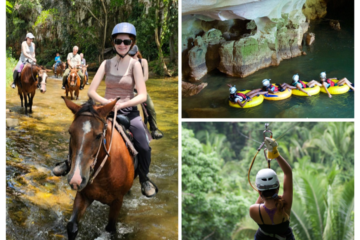 Belize horseback riding cave tubing zip line