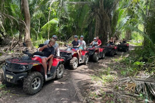 ATV + Altun Ha + Cave Tubing from San Pedro via Air